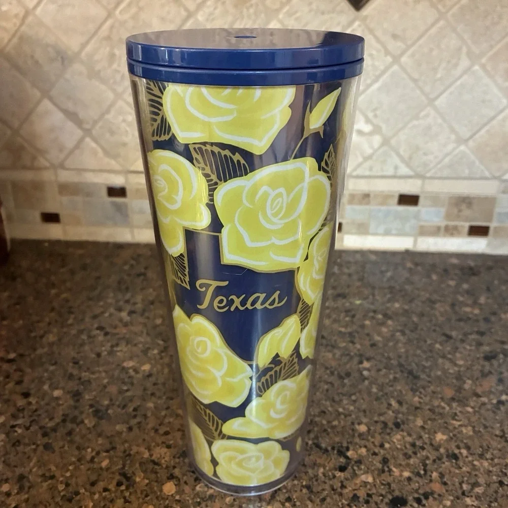 Starbucks Texas Yellow Rose Tumbler 24oz 2019 Limited Edition No Straw Cup